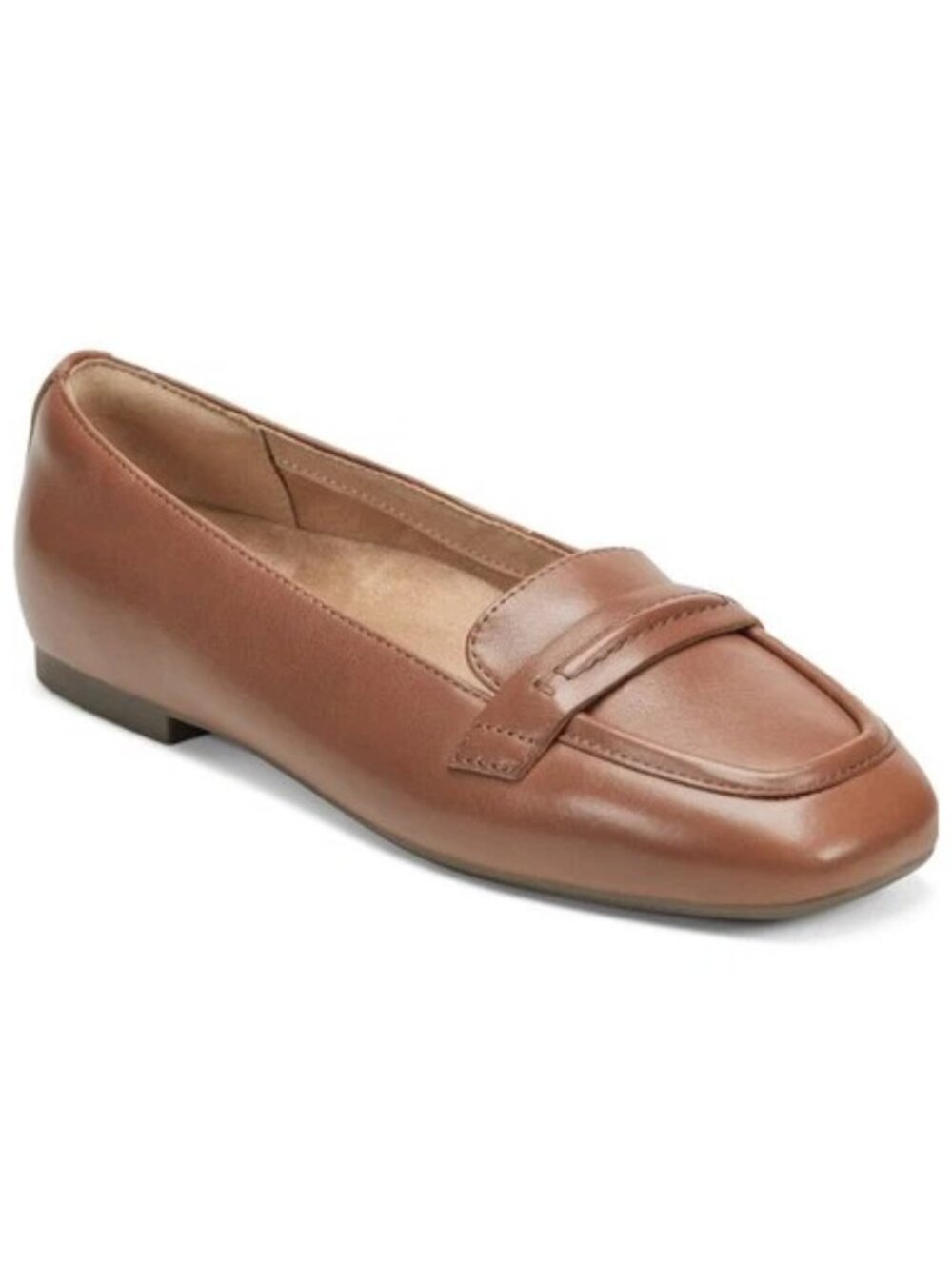 Easy Spirit Nadira EFlex Cognac Leather Slip-On Loafers Women’s Size 5.5 M